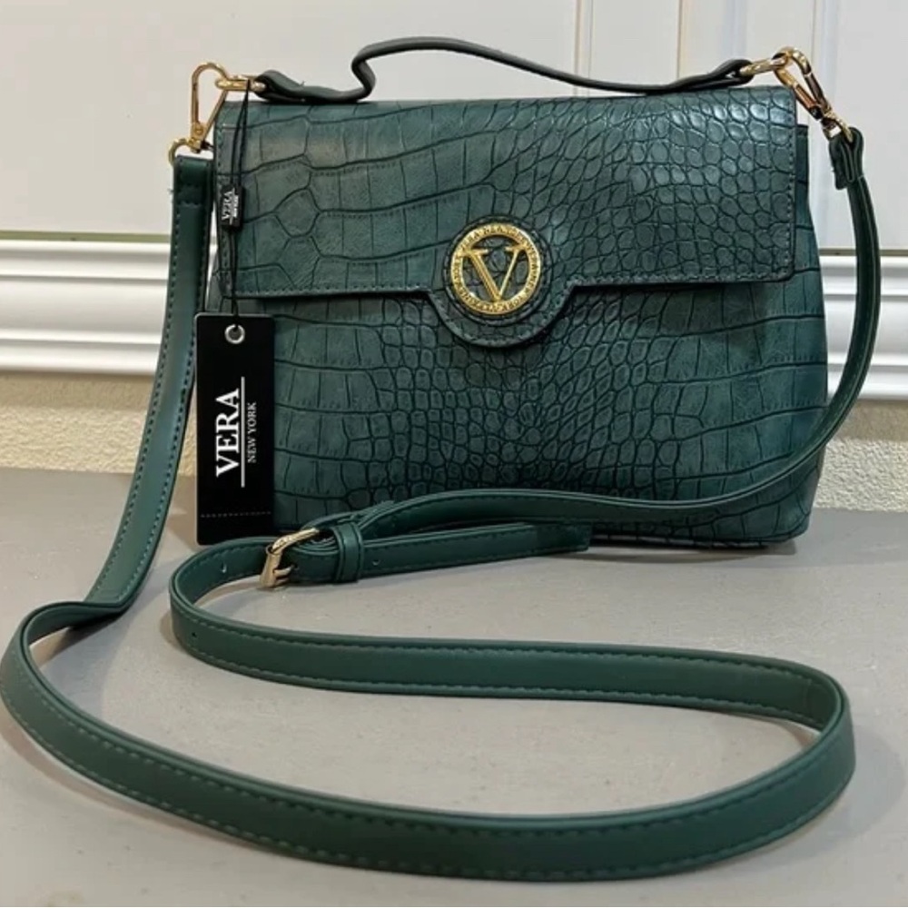 Green Crocodile Pattern Women's Bag
